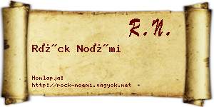 Röck Noémi névjegykártya